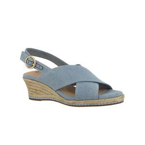 BELLA VITA Womens Light Blue 1/2" Platform Nadette Ii Wedge Shoes 8.5 W